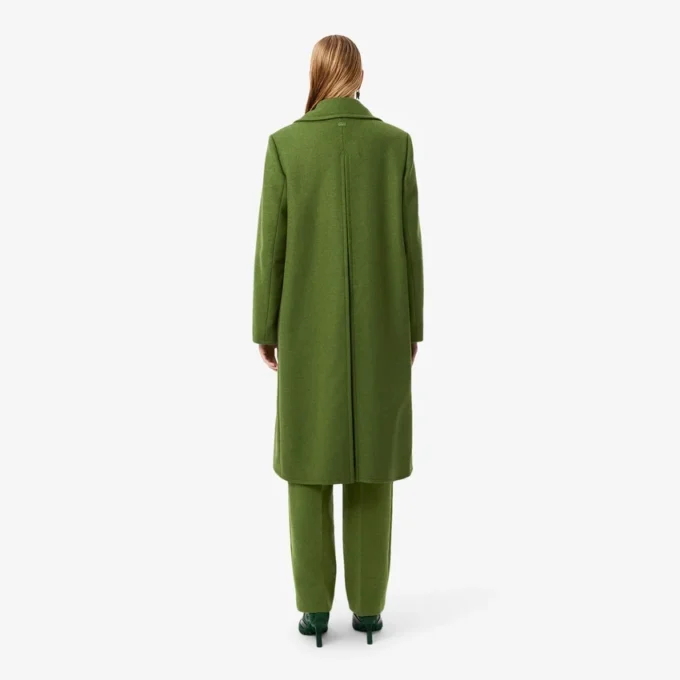 Runway lange peacoat van slubwol