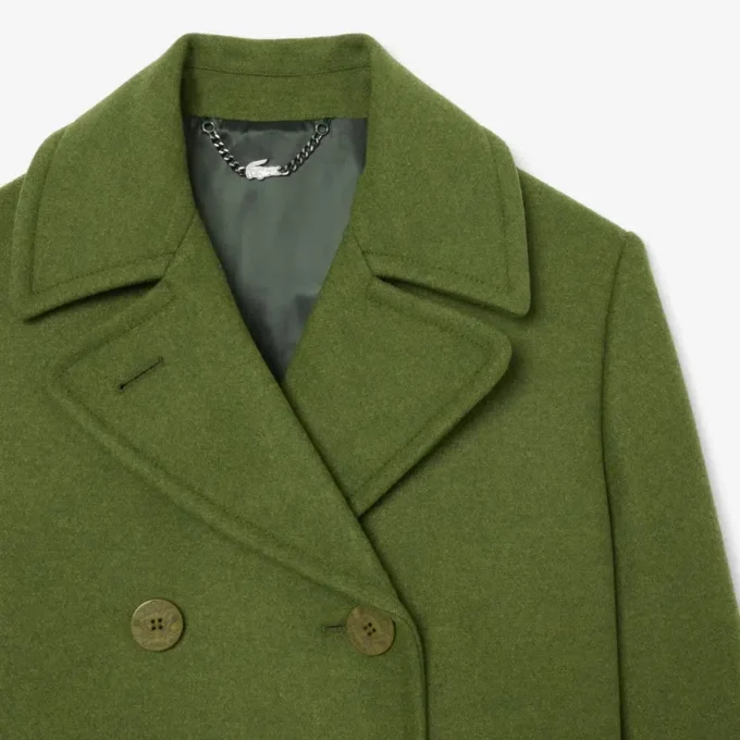 Runway lange peacoat van slubwol