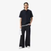 Runway losvallend denim poloshirt