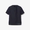 Runway losvallend denim poloshirt