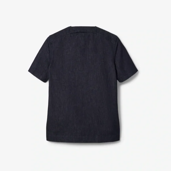 Runway losvallend denim poloshirt