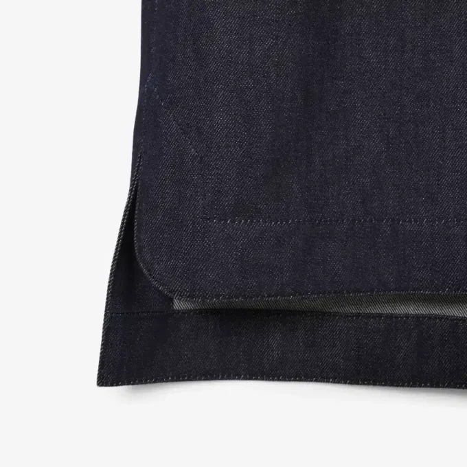 Runway losvallend denim poloshirt