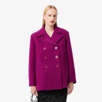 Runway-peacoat van slubwol