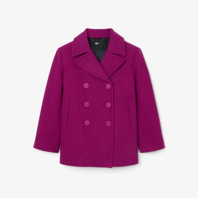 Runway-peacoat van slubwol