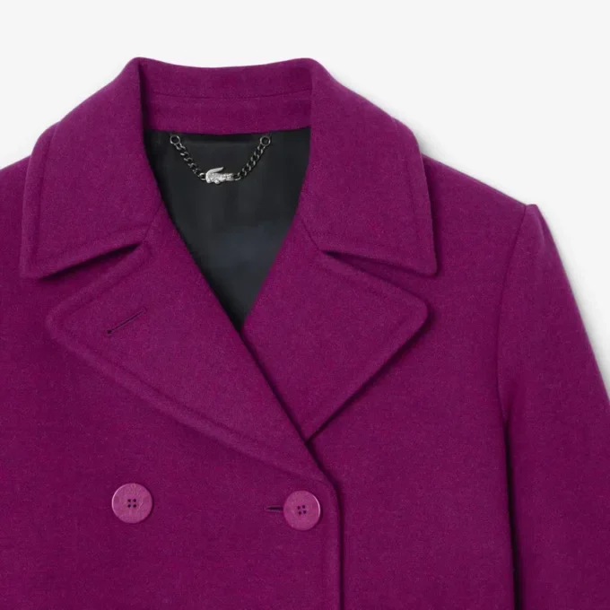 Runway-peacoat van slubwol