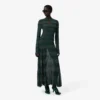 Runway Polo Collar Pointelle Maxi-jurk
