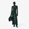 Runway Polo Collar Pointelle Maxi-jurk