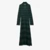 Runway Polo Collar Pointelle Maxi-jurk