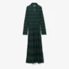 Runway Polo Collar Pointelle Maxi-jurk