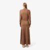 Runway-polokraag zijden maxi-jurk