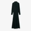 Runway-polokraag zijden maxi-jurk