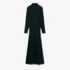Runway-polokraag zijden maxi-jurk