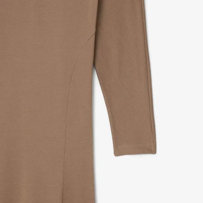 Runway-polokraag zijden maxi-jurk