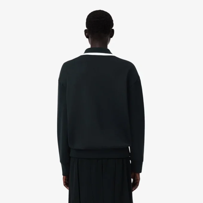 Runway-poloshirt met kraagbadge-accent Sweatshirt