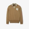 Runway-poloshirt met kraagbadge-accent Sweatshirt