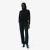 Runway rechtvallende, getailleerde wollen broek