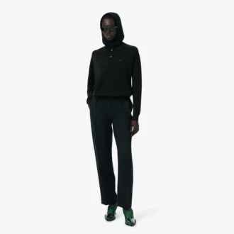 Runway rechtvallende, getailleerde wollen broek