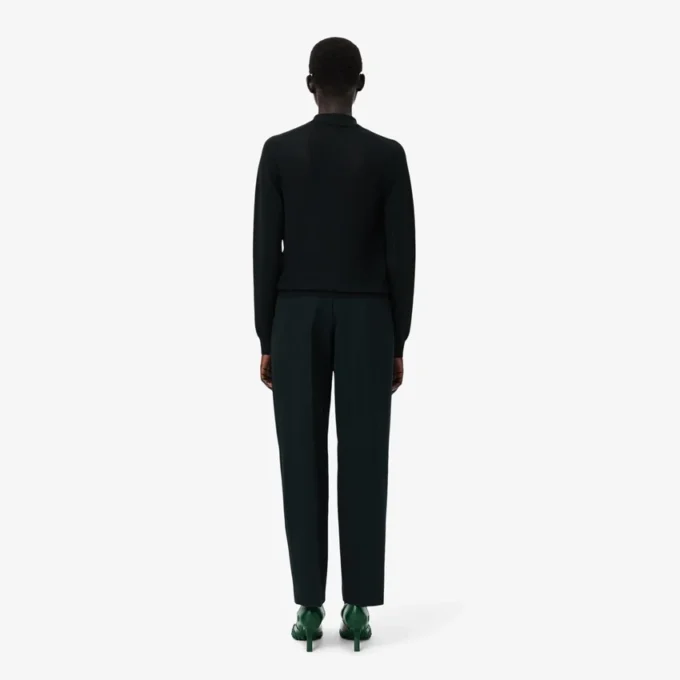 Runway rechtvallende, getailleerde wollen broek