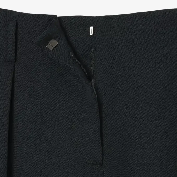 Runway rechtvallende, getailleerde wollen broek