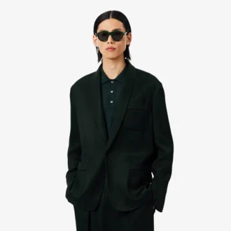 Runway satijnen blazer met sjaalkraag