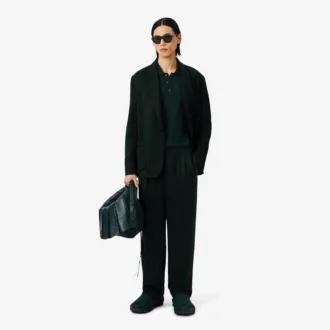 Runway satijnen blazer met sjaalkraag