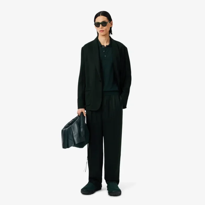 Runway satijnen blazer met sjaalkraag