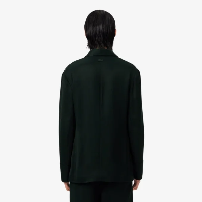 Runway satijnen blazer met sjaalkraag