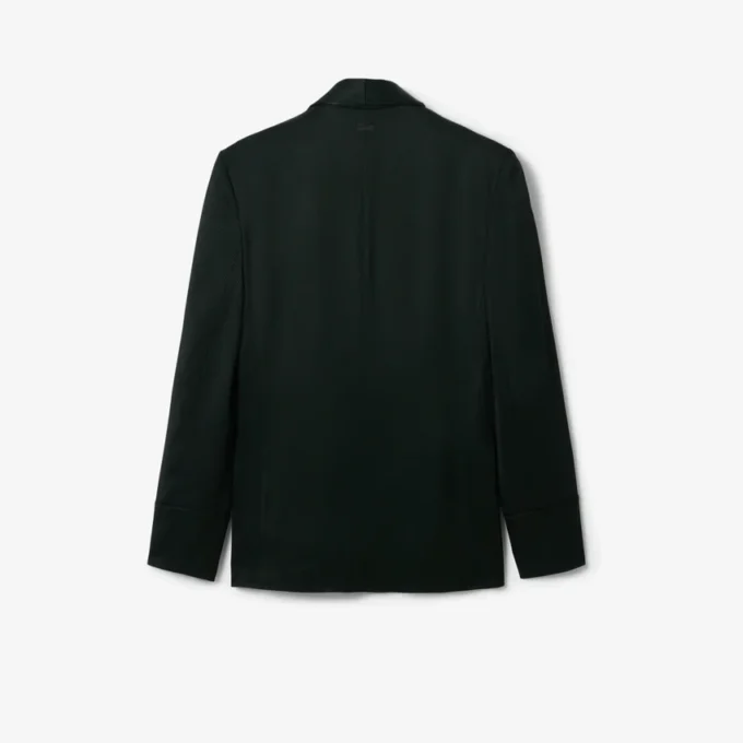 Runway satijnen blazer met sjaalkraag