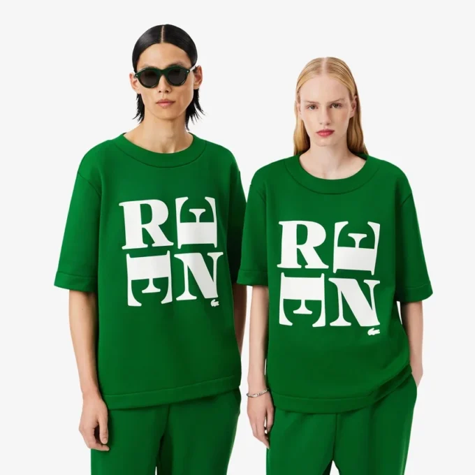 Runway satijnen T-shirt met print