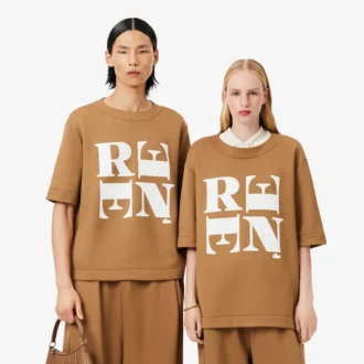 Runway satijnen T-shirt met print