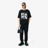 Runway satijnen T-shirt met print