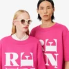 Runway satijnen T-shirt met print