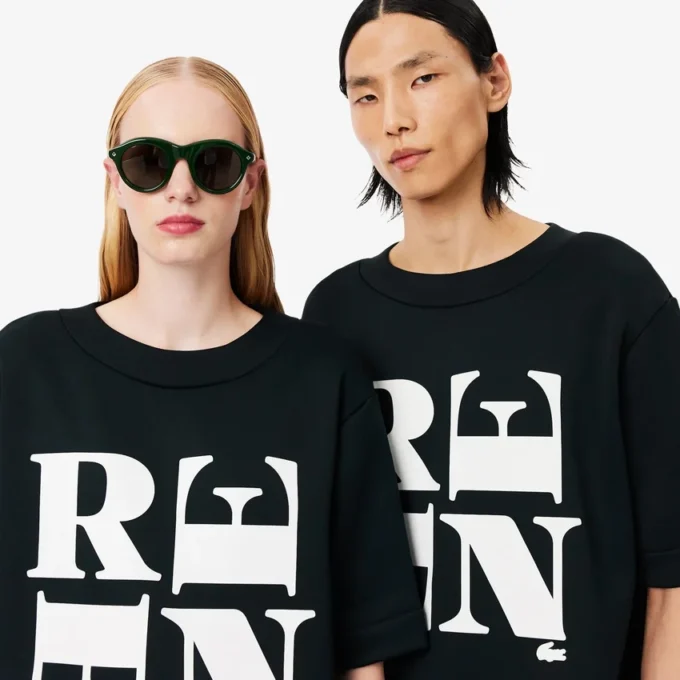 Runway satijnen T-shirt met print