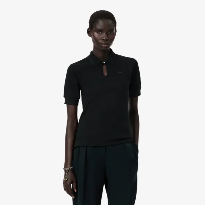 Runway slim fit polo shirt van zwaar piqué