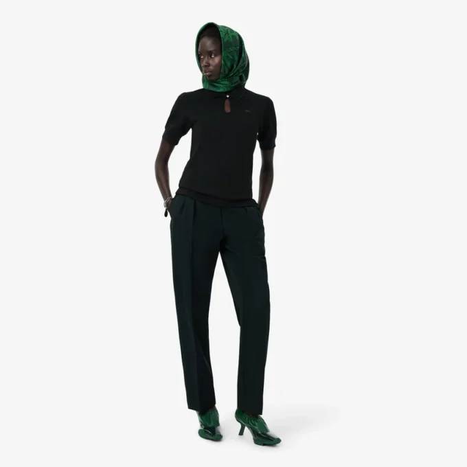 Runway slim fit polo shirt van zwaar piqué