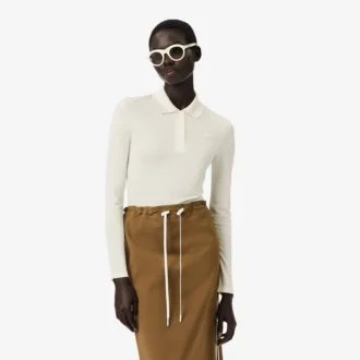 Runway slim fit poloshirt met lange zijden mouwen