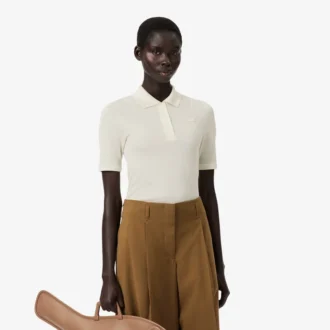 Runway slim fit zijden mini-piqué poloshirt