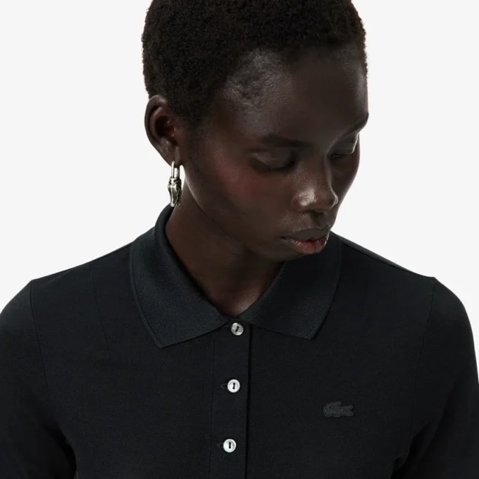 Runway slim fit zijden mini-piqué poloshirt