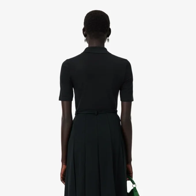 Runway slim fit zijden mini-piqué poloshirt