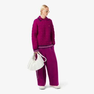 Runway Slub-wollen broek met wijde pasvorm