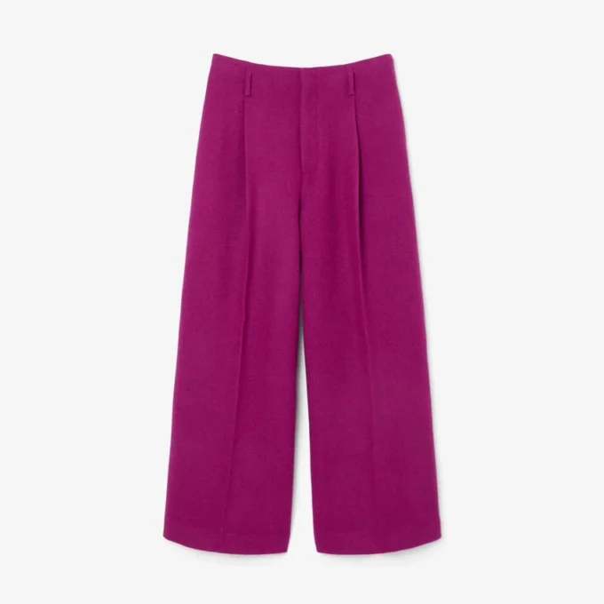 Runway Slub-wollen broek met wijde pasvorm