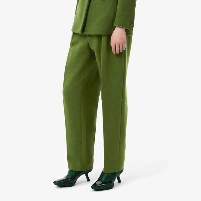 Runway Straight Fit op maat gemaakte broek van slubwol