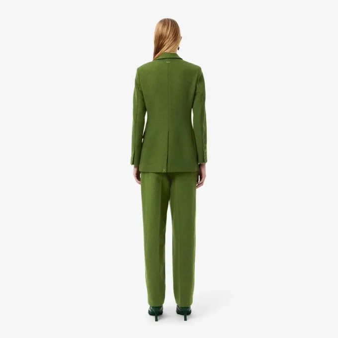 Runway Straight Fit op maat gemaakte broek van slubwol