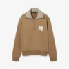 Runway-sweatshirt met hoge kraag, ritssluiting en badge-accent