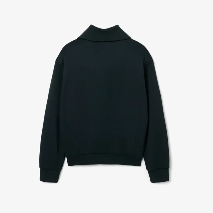 Runway-sweatshirt met hoge kraag, ritssluiting en badge-accent