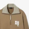 Runway-sweatshirt met hoge kraag, ritssluiting en badge-accent