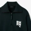Runway-sweatshirt met hoge kraag, ritssluiting en badge-accent