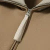 Runway-sweatshirt met hoge kraag, ritssluiting en badge-accent
