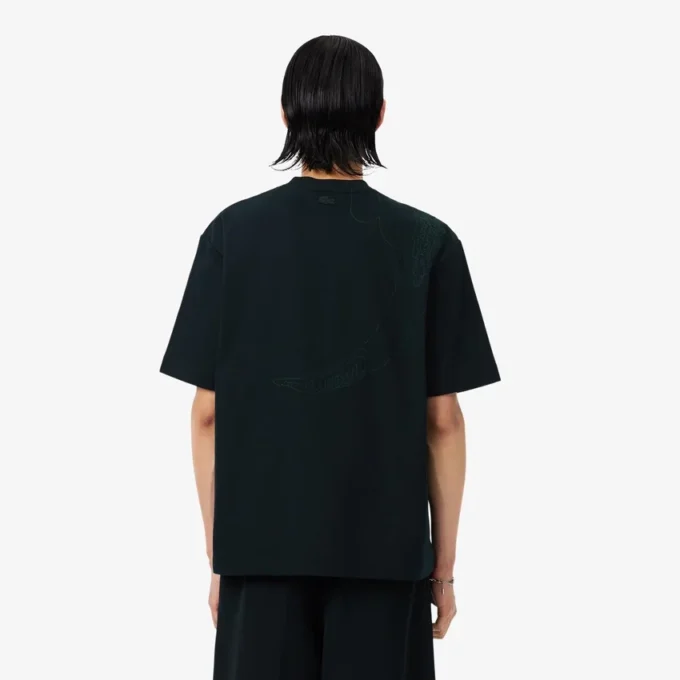 Runway T-shirt met geborduurde krokodil