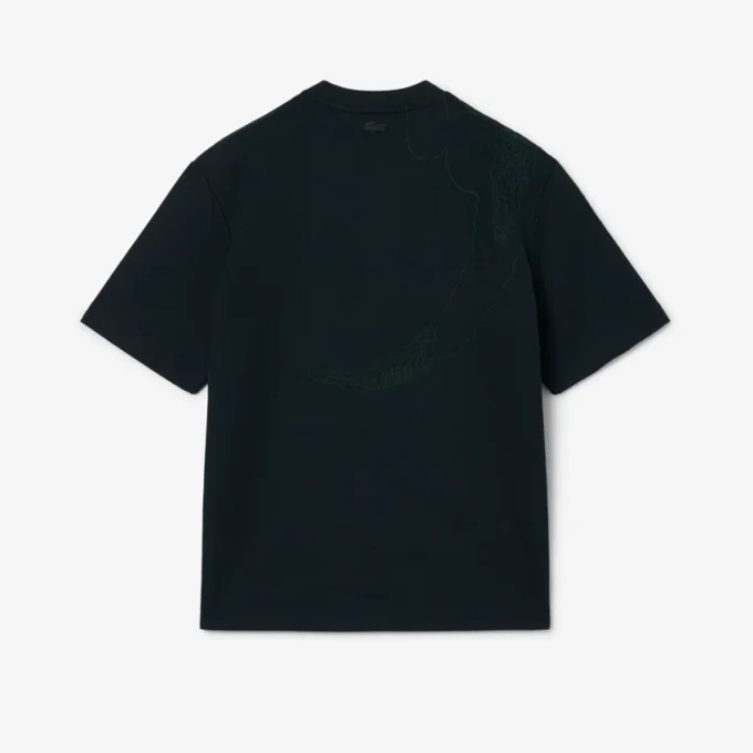 Runway T-shirt met geborduurde krokodil